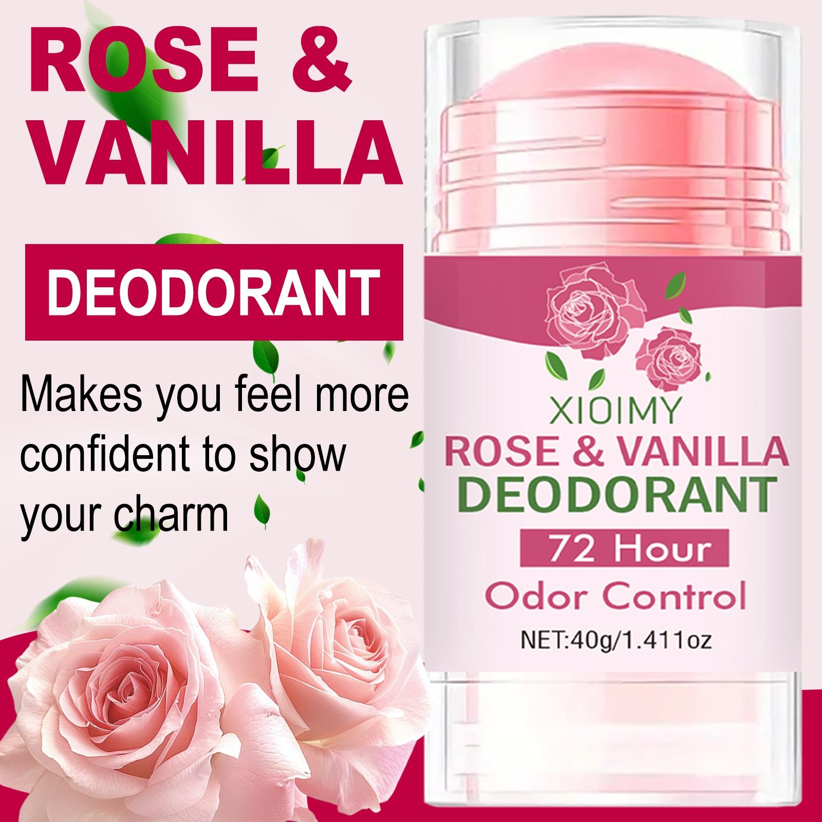 40g Rose Deodorant Stick with Vanilla & Hyaluronic Acid, Long-Lasting Nourishing Freshness, Suitable for Underarms, Body, Intimate Areas 40g Rose Deodorant Stick with Vanilla & Hyaluronic Acid, Long-Lasting Nourishing Freshness, Suitable for Underarms, Body, Intimate Areas