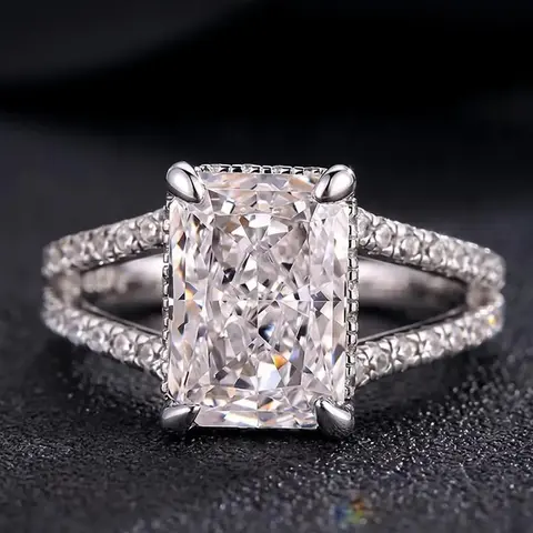 Women's Elegant Artificial Crystal Decor Promise Ring,  Trendy Engagement Ring for Women, Wedding Ring, Fashion Rings, Statement Rings, Beautiful Rings, Fashion Luxury Jewelry for Party, Daily Decor As Anniversary Gift