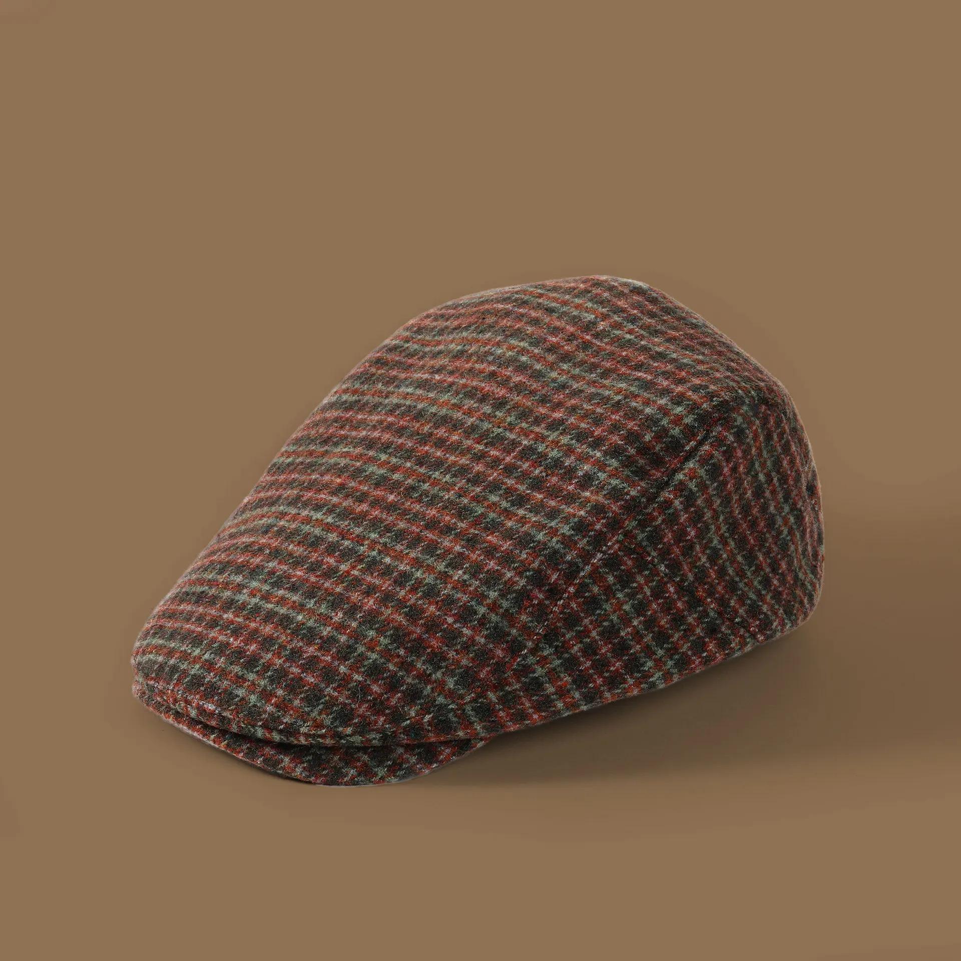 Autumn Winter Plaid Hats Women Berets Spring Newsboy Cap Women Vintage Flat Ivy Hats Golf Driving Cap Casquette