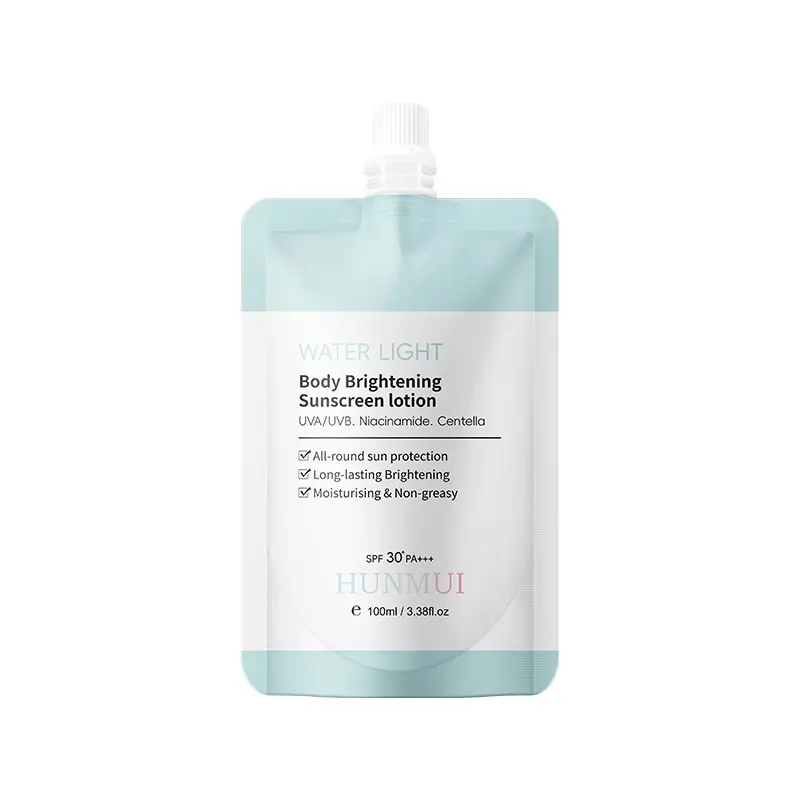 Body Brightening Sunscreen Lotion 100ML, Lightweight Moisturizing, SPF Protection, Non-Greasy Formula, Suitable for All Skin Types