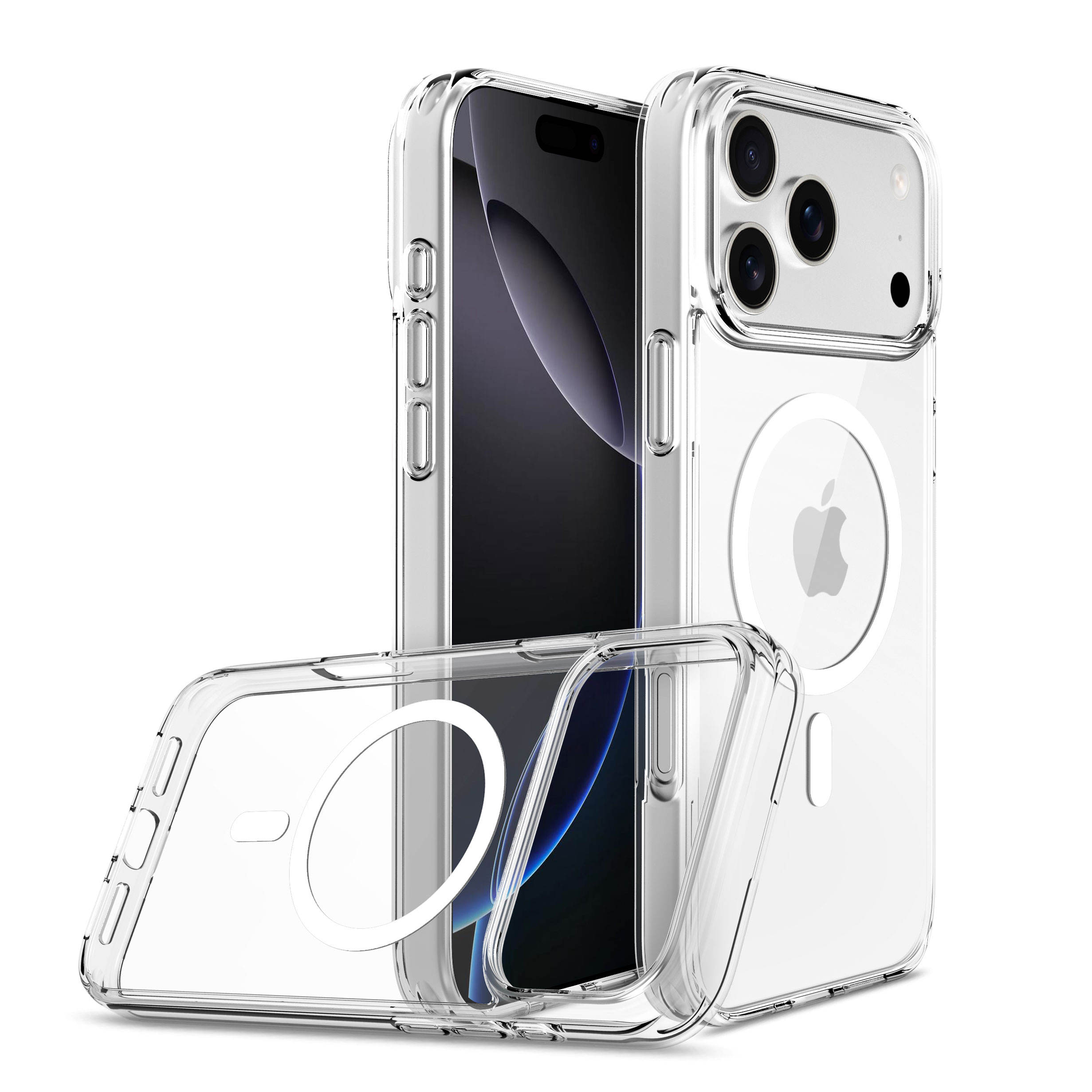 Ultra-Clear MagSafe Phone Case Compatible With iPhone 17 Pro Max 16 15 14 13 12 11 X XS Max Pro Air Plus & Samsung Galaxy S/A/NOTE/Z Series, Military-Grade Shockproof Protection, Anti-Yellowing Clear Hybrid Magnetic Case