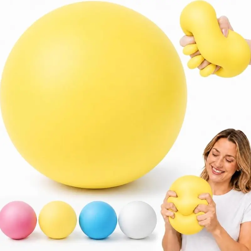 10cm Giant Mochi Squishy Toy, Oversized Slow Rebound Stress Ball, Large Flowing Creamy Texture Sensory Toy, Super Soft Silicone Squishies Ball for Quiet Office Study Anxiety Relief