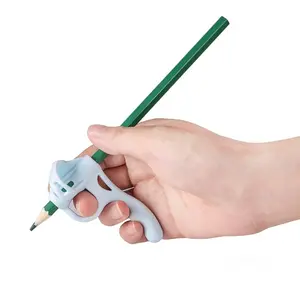 2PCS Ergonomic Pencil Grips for Handwriting, Upgraded Cushioned Pencil Holder, Writing Posture Correction Grippers with Soft Padding, Writing Aid Tool for School Office & Daily Study 7.8*3.6cm