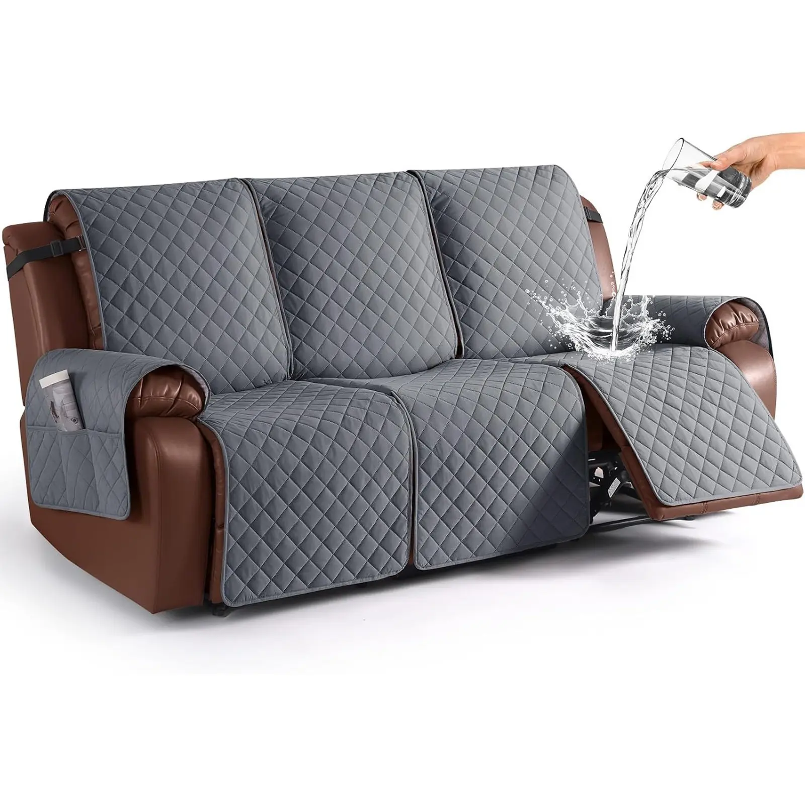 1PC diamond grid recliner cushion, with skin-friendly and breathable fabric, easy to clean, machine washable, Easy Maintenance, suitable for 1/2/3-seater loungers.