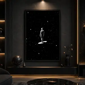 Superhero Universe Canvas Wall Art Print, Modern Minimalist Realistic Poster, Decorative Movie Inspired Artwork for Living Room Bedroom Dorm Office Game Room, Gift for Movie Fans, Contemporary Home Wall Decor