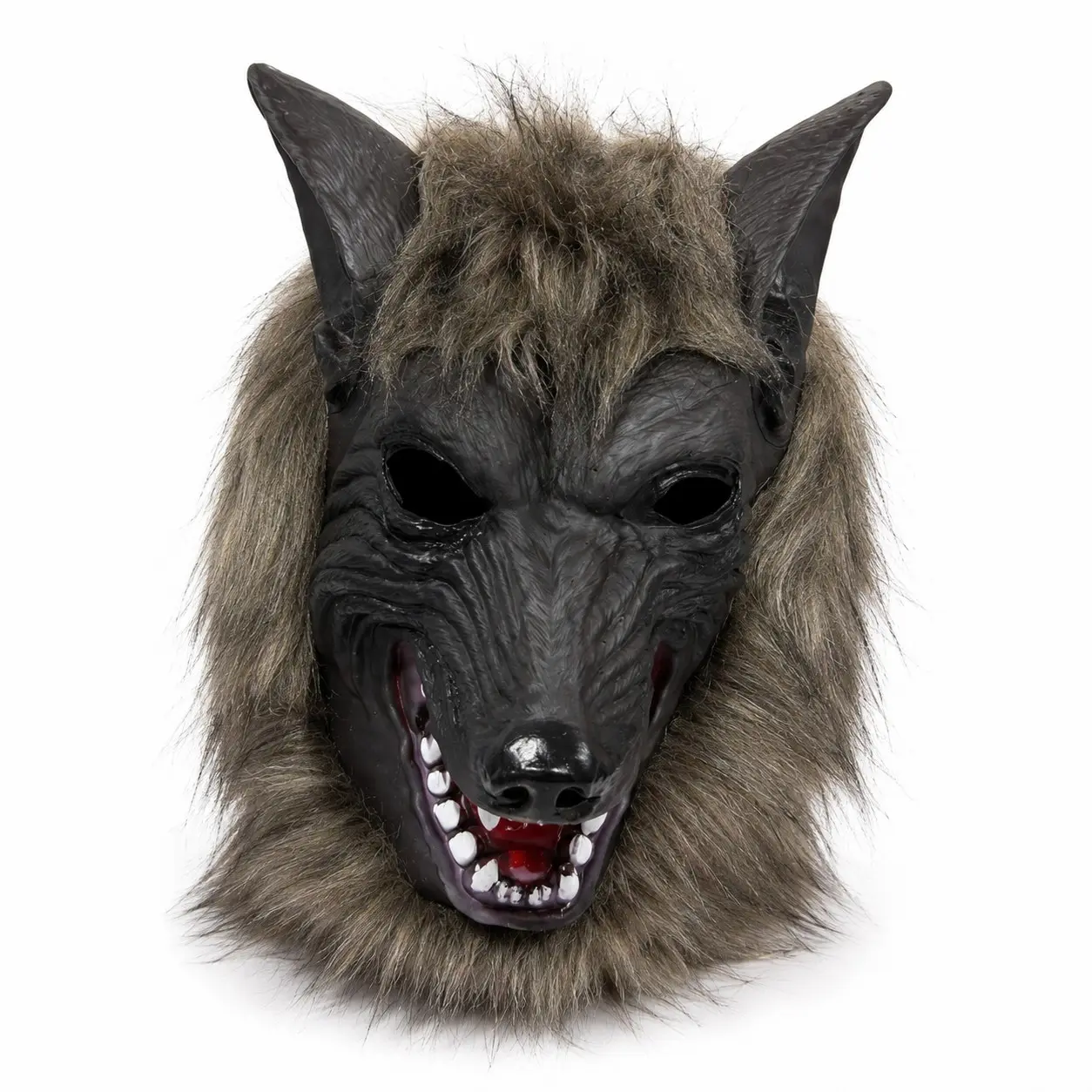 3-Piece Adult Werewolf Mask and Claw Gloves Set, Full Head Wolf Monster Costume for Halloween Cosplay and Theme Parties