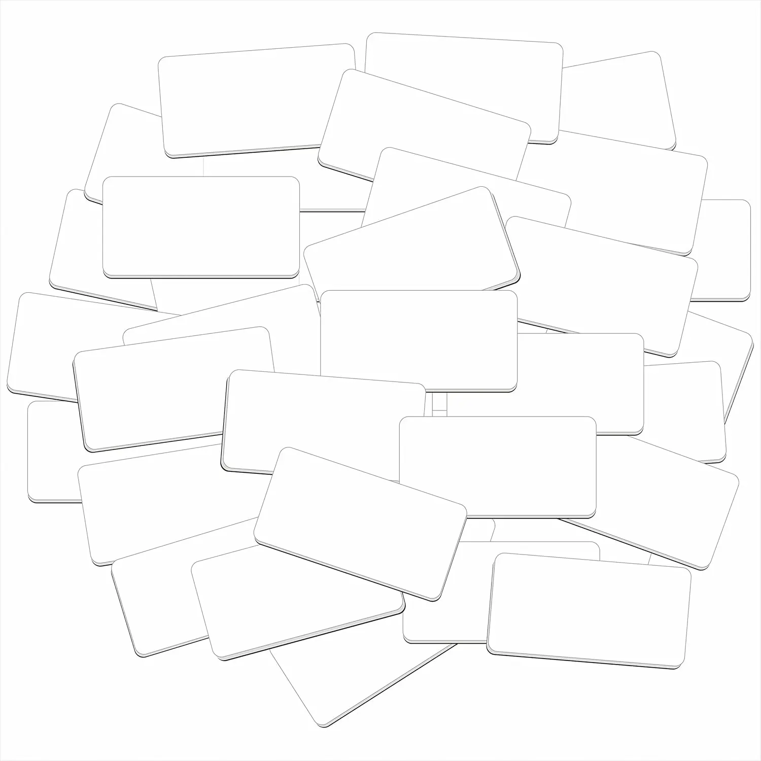 Dry Erase Name Tag Labels - 55 Count Erasable Blank Labeling Tags (2" x 1" Each) for Whiteboards, Locker, Metal Surfaces, Ideal for School Offices