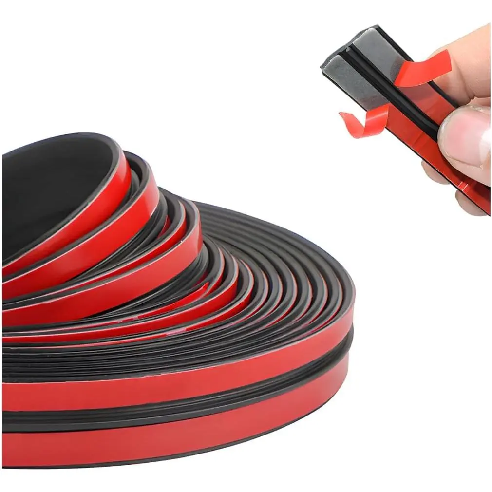 16.4 Ft  Windshield Weather Stripping, 19mm T Shape Adhesive Rubber Seal Strip, Auto Sunroof Sealing Gasket, Front Rear Windshield Trim Stripping Leak Sound Proofing Weatherstrip