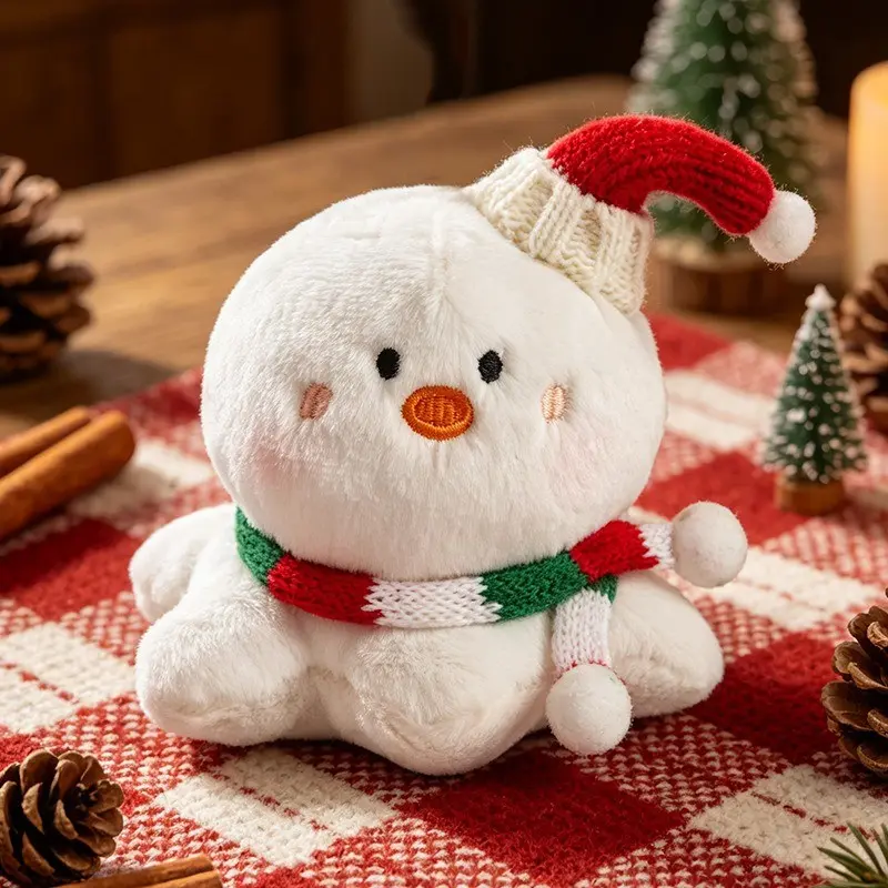 Cartoon Christmas Octopus Transforming Santa Snowman Plush Toy, Christmas Tree Doll Hanging Decoration, Festive Holiday Ornament
