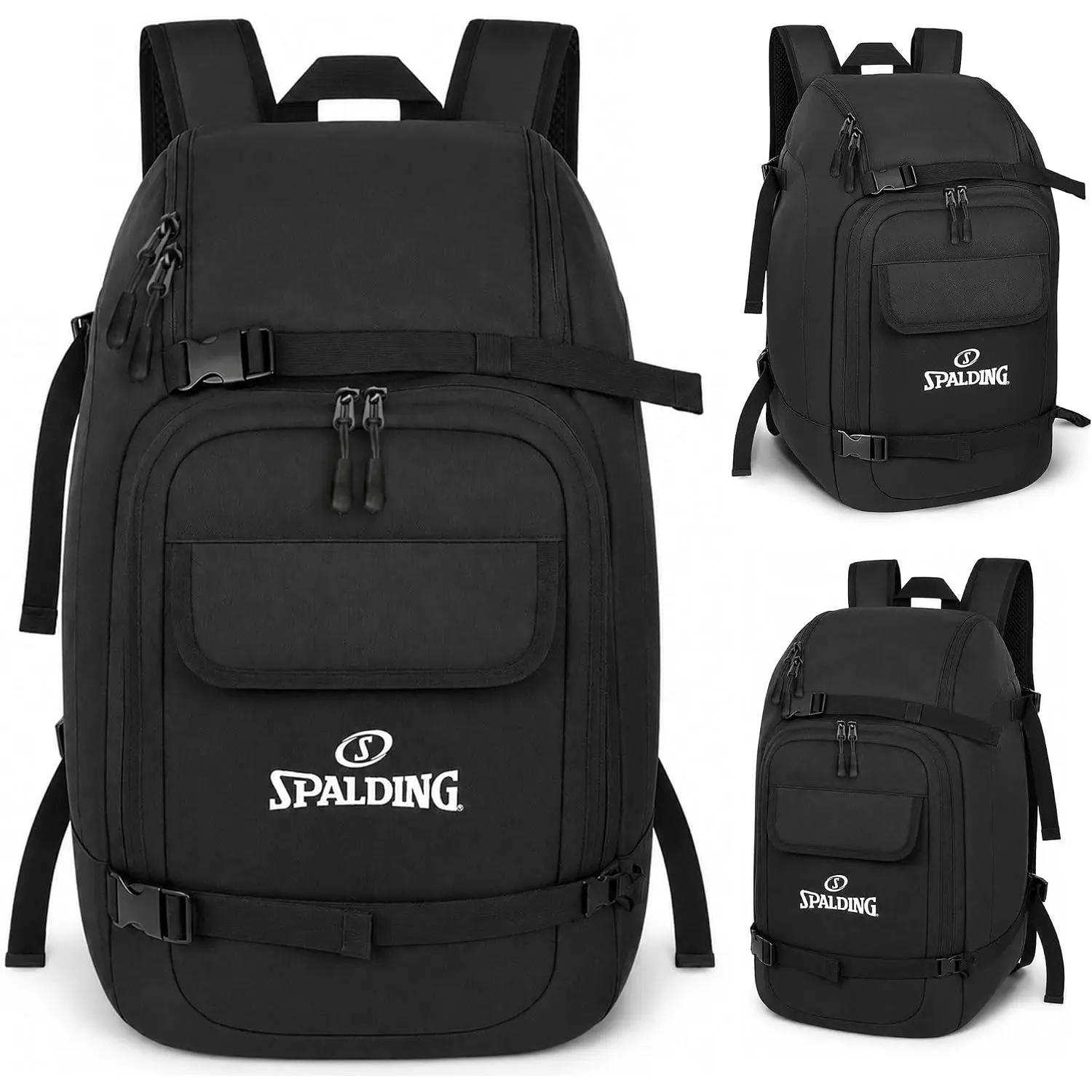 Spalding 50L Sports Tournament Backpack – Waterproof Gear Bag with Shoe Storage Compartment for Basketball, Soccer, Baseball, Pickleball, Travel & Team Equipment Backpack for Athletes, Men & Women