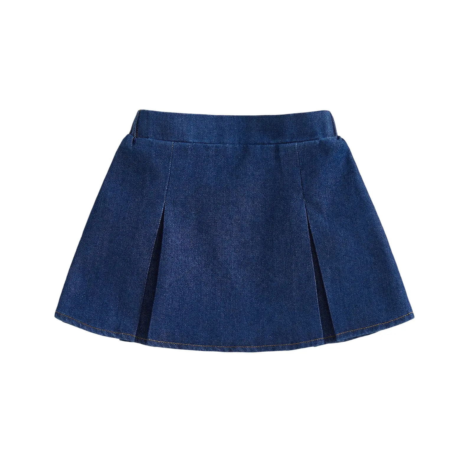 Toddler Baby Little Girl Denim Skirt Elastic Waist A-line Pleated Short Jean Skirts 6M-5T