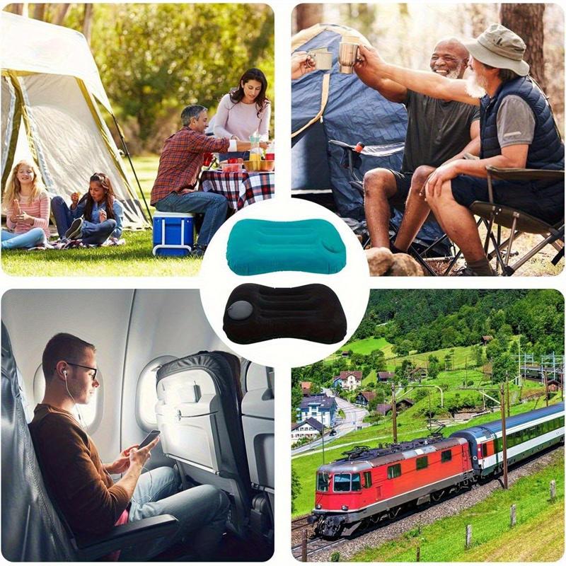 Compact Inflatable Neck Pillow, Portable Travel Pillow for Comfort, Office, Home, and Camping