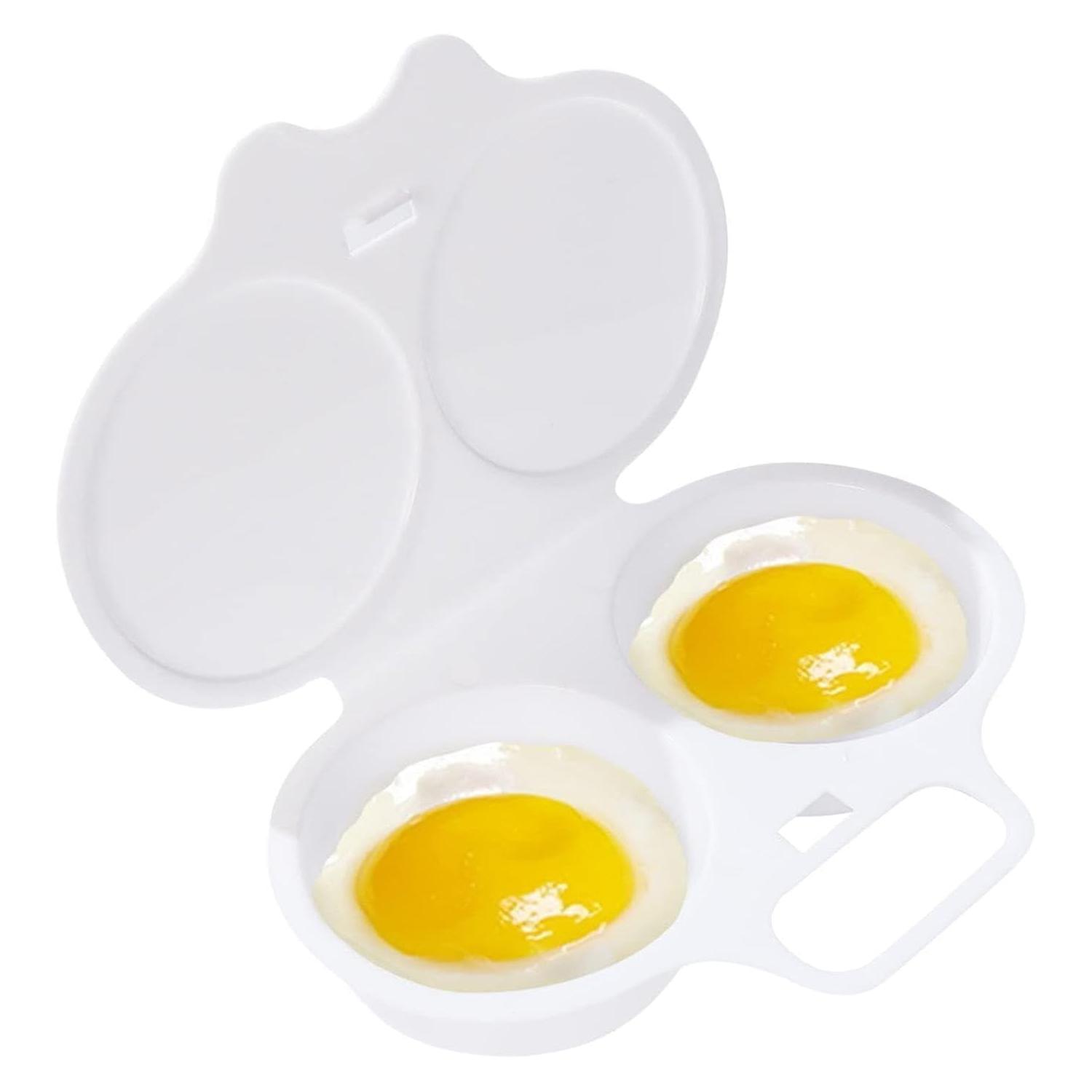 Portable Microwave Egg Cooker with Lid, Compact Design for Quick Cooking, Ideal for Indoor & Outdoor Breakfast Use
