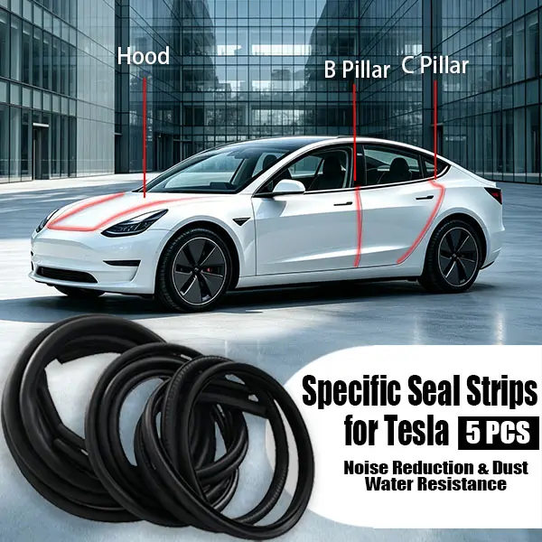 Tesla Model 3/Model Y Full Vehicle Rubber Strip Car Door Protector, Car Interior Accessory with Sealing, Sound Insulation, Noise Reduction, Shock Absorption, Water Barrier for Vehicle Modification