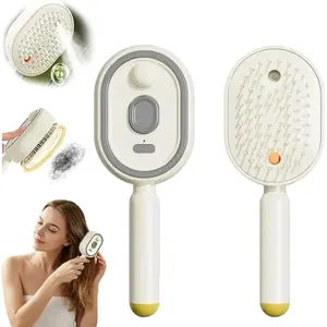 2026 New Electric Steam Brush, Electric Steam Brushs for Hair, Rechargeable Steam Hair Straightener, Detangling Steams Brush, Reduce Frizz, Nourishes Hairs, Anti-Static
