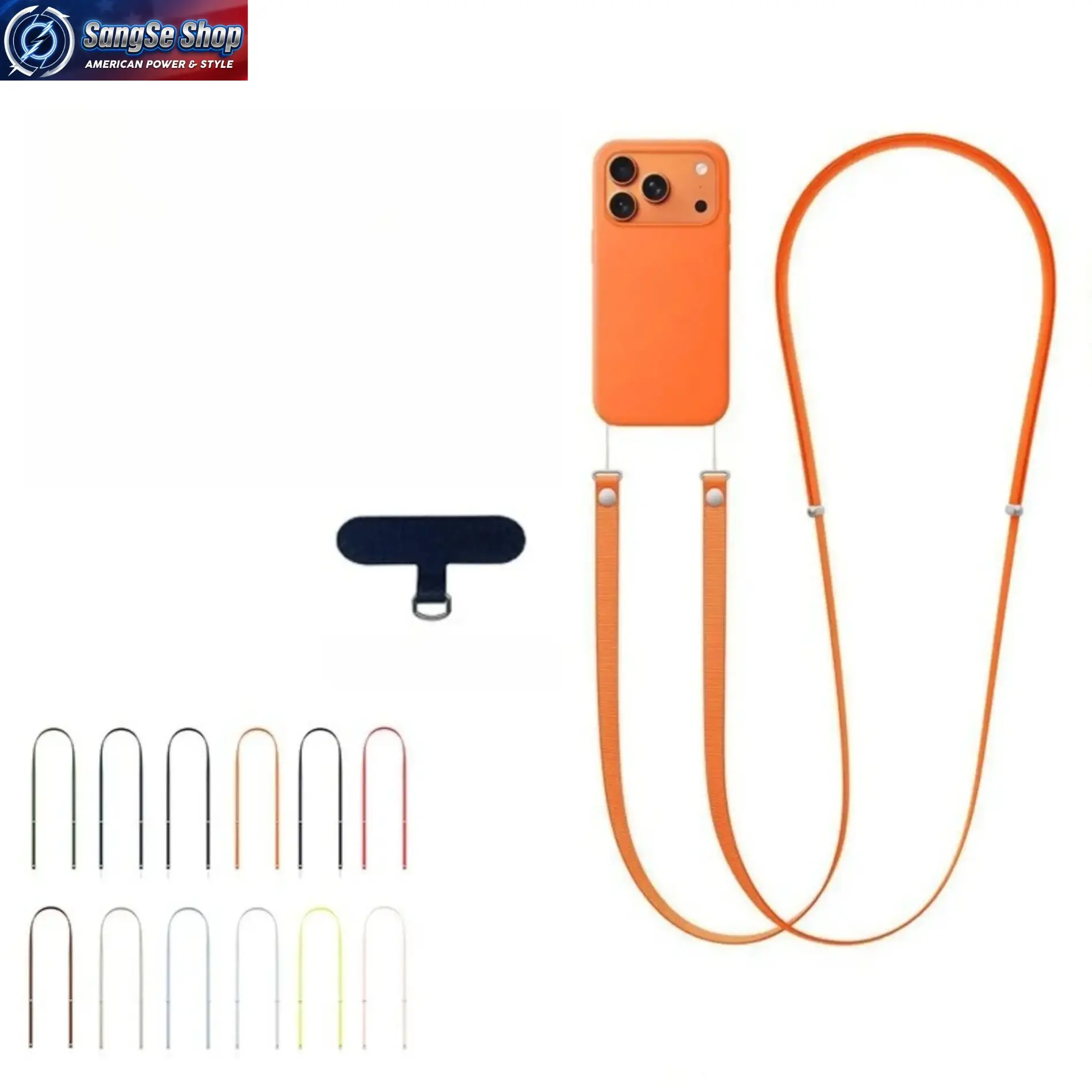 Adjustable Smartphone Lanyard Accessory, Detachable Crossbody Neck Strap with Magnetic Clasp for Hands-Free Mobile Use for Travel, Accessories, Phone Accessories
