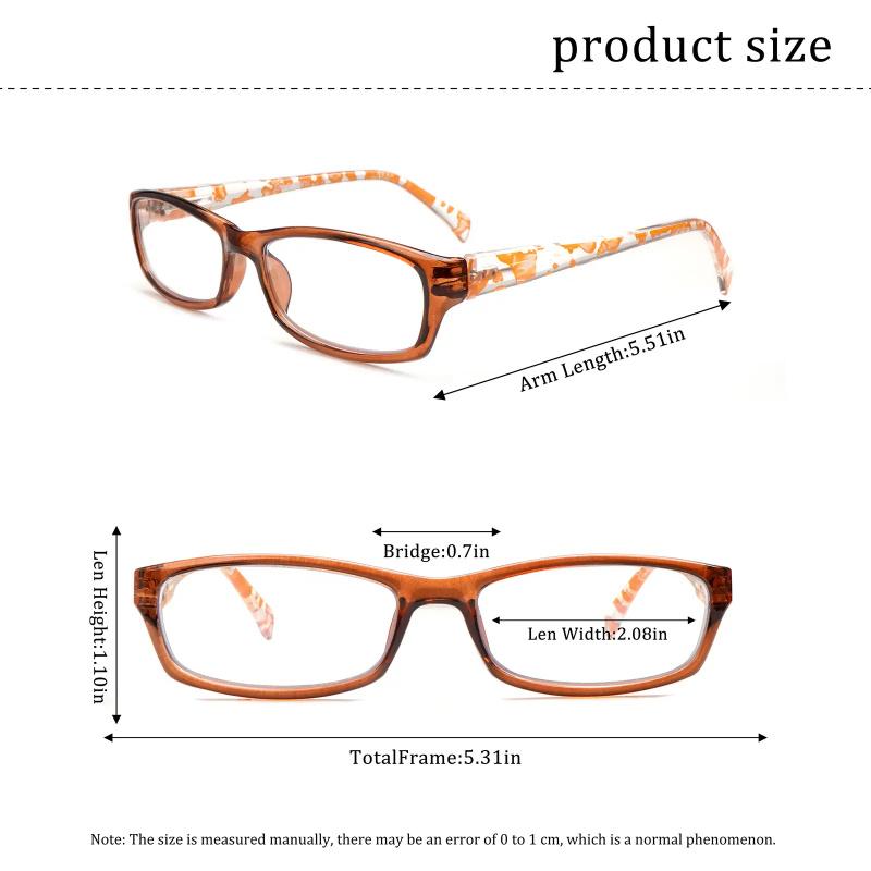 Reading glasses for seniors: blue light blocking, lightweight, anti-glare, suitable for daily reading, high-definition printed lenses.