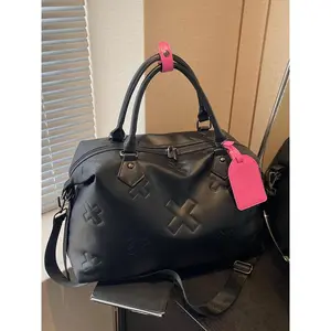 Women's Embossed Crossbody Bag with Adjustable Strap - Color-Block Boston Bag, Large Capacity, Lightweight, Versatile Crossbody & Shoulder Wear for Commuting, Shopping