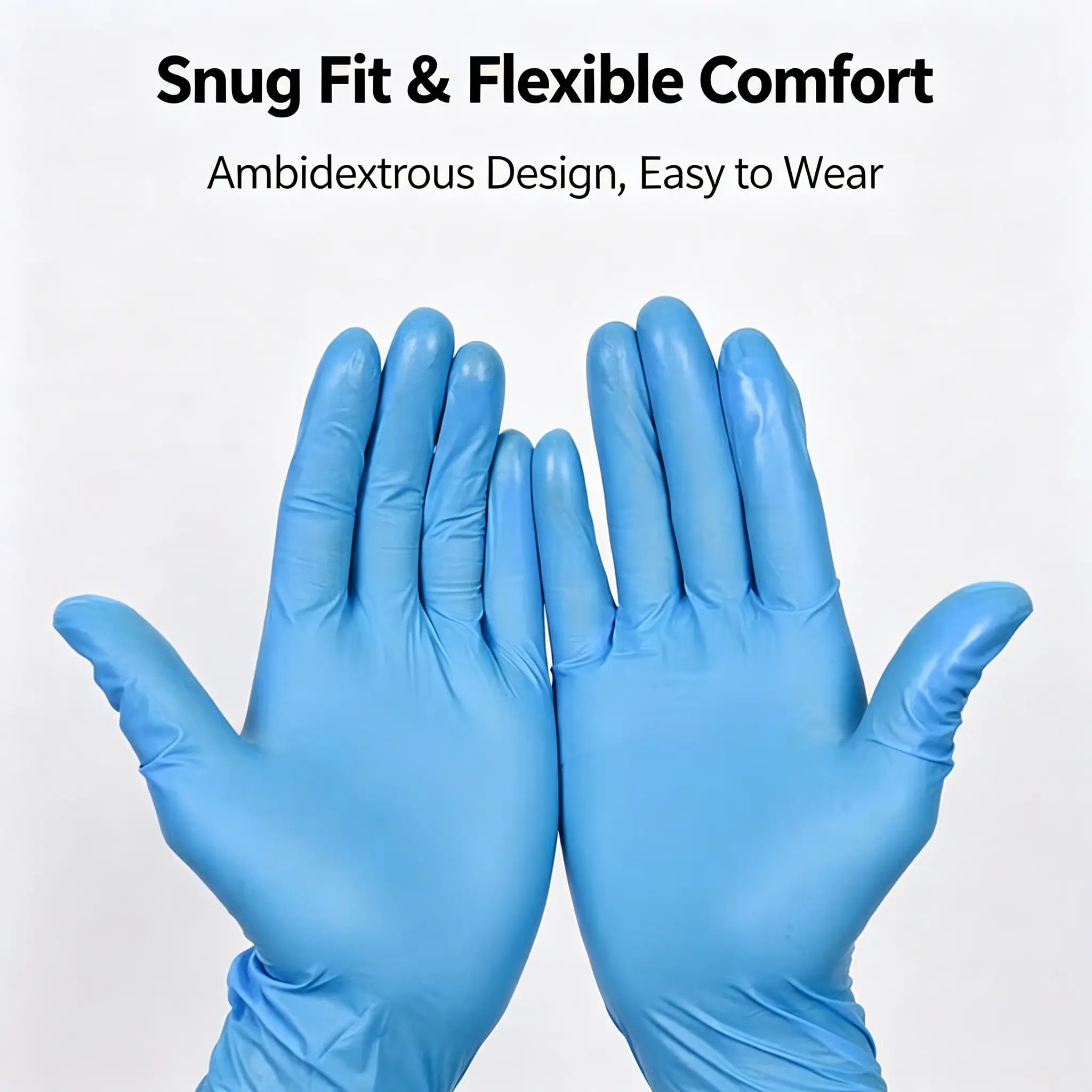 100pcs Blue Nitrile Gloves, Disposable Household Cleaning Gloves, Cleaning Supplies, Ideal for Cleaning, Manicure, Haircutting, Painting, Kitchen Bathroom, Multi Purpose Glove -YY1
