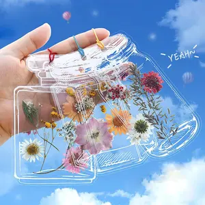 40PCS Transparent Dried Flower Bookmarks, 2024 New Clear DIY Bookmarks for Dried, Easy DIY Dried Flower Bookmark Making kit Gifts for Book Lovers (40Pcs Bookmarks-Set C)