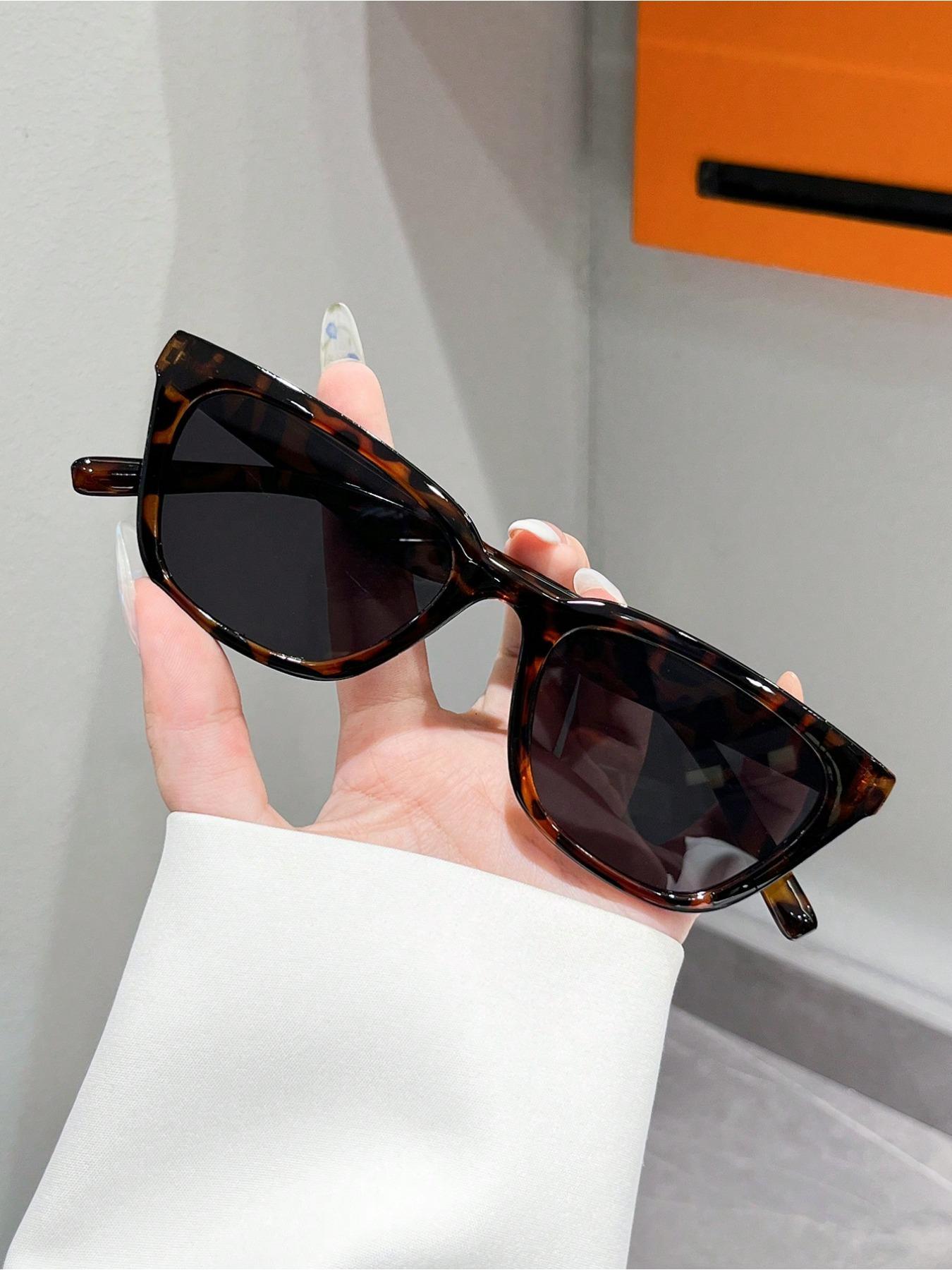 Unisex Vintage Trendy Tortoiseshell Frame Eyeglasses, Retro Eyewear for Everyday Use, Fashion Accessories for Outdoor Activities