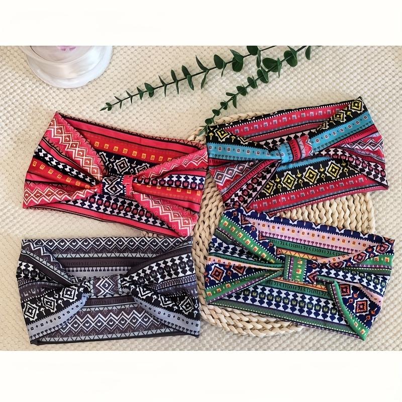 8pcs/Set Wide Floral Turban Headbands for Women/Men, Vintage Wrap for Sports, Workout.Soft Headbands-Fashion Elastic Hair Masks, Luxury Gift Hair Sweatbands.Non-Slip Knotting for Running Sports, Yoga Turban Hair Bands Hair Accessories for Daily Use