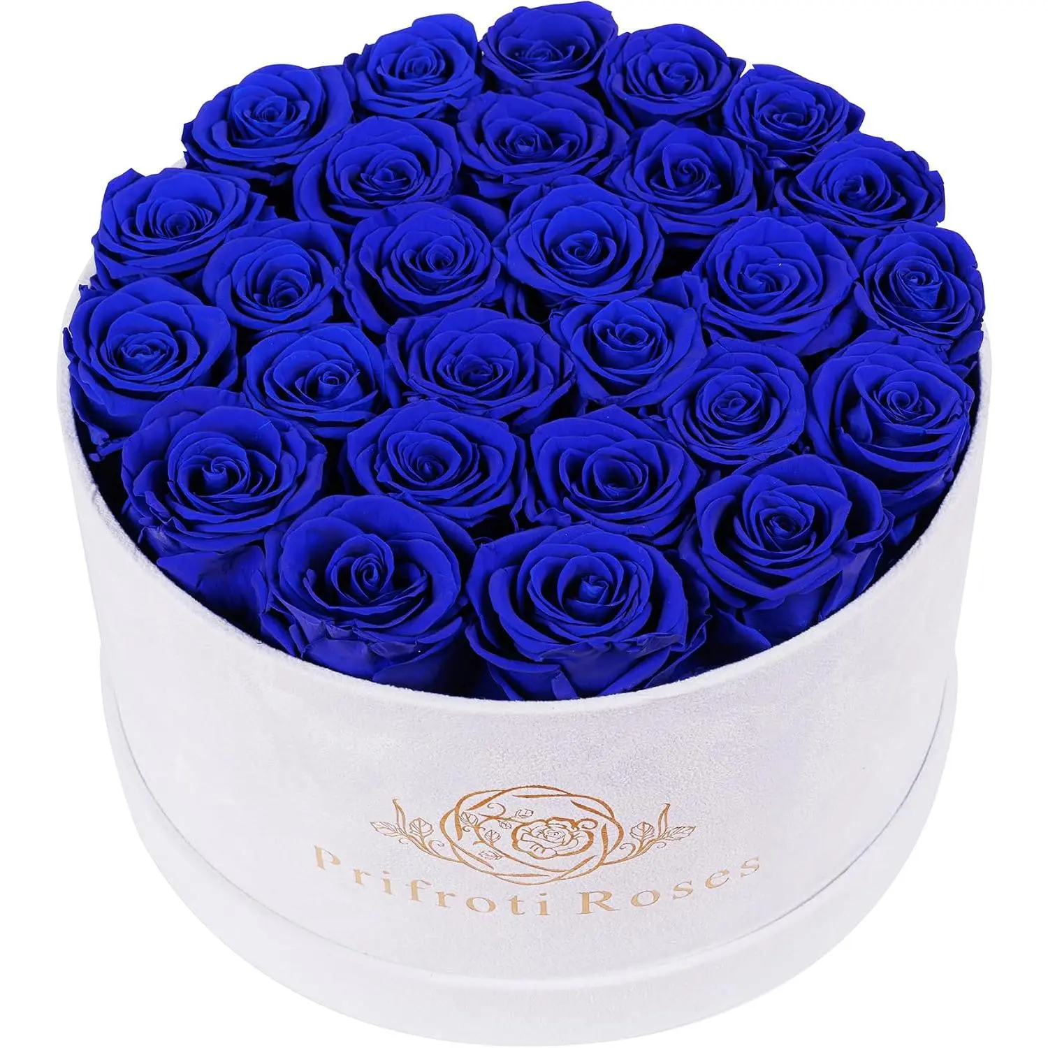 27 Flowers in a Luxury Suede Box, Birthday Gifts for Women, Preserved Flowers, Mother's Day Roses Gift for Mom, Royal Blue