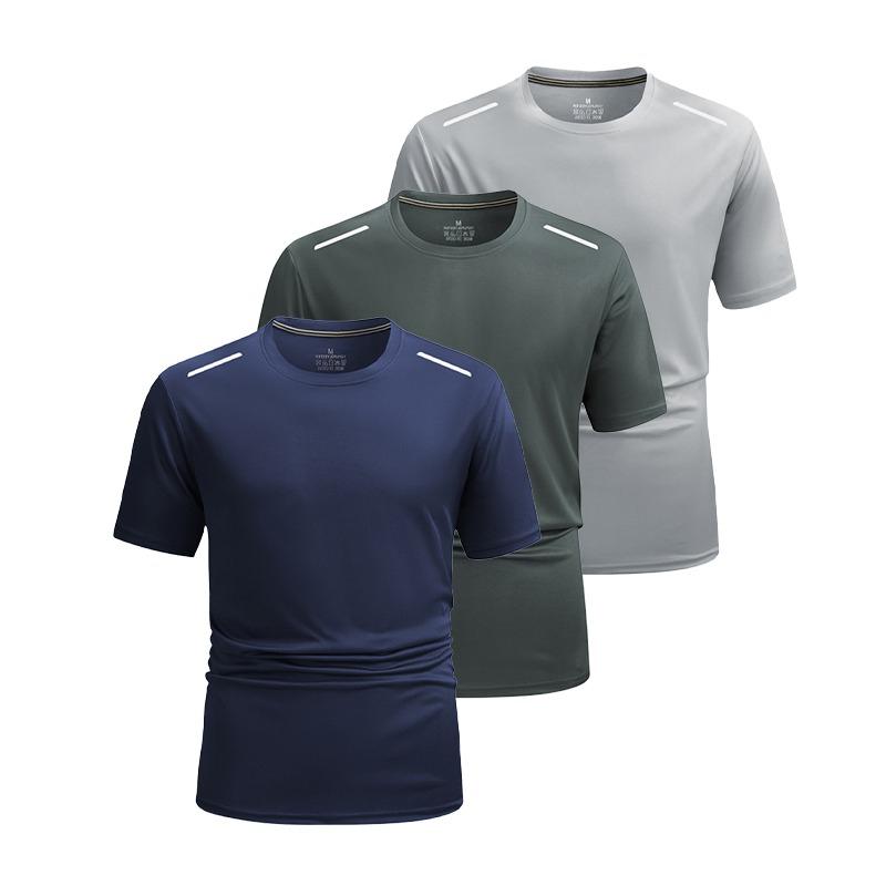 1/3 Pack Men's Workout Running Shirts, Dry Fit Moisture Wicking T-Shirt, Gym Athletic Short Sleeve Tee Shirts, Breathable Quick Dry Sportswear