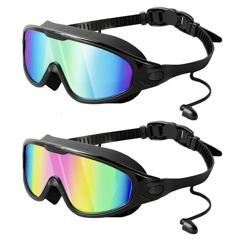 Swim Goggles for Adults & Kids - Anti-Fog Lens Watersports Goggles with Soft Silicone Seal, Adjustable Strap