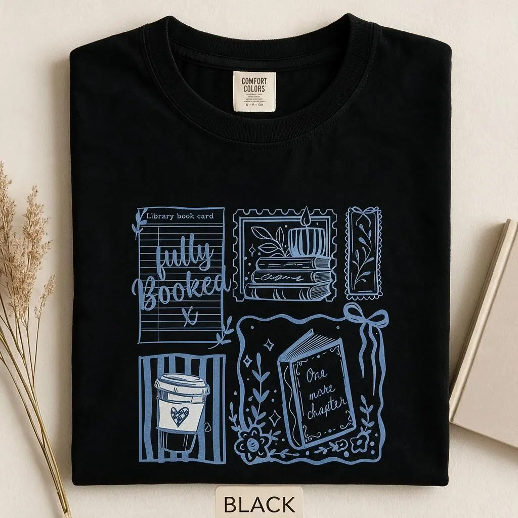 Comfort Colors "1 More Chapter" Casual Streetwear Sports Top - Breathable Fabric Round Neck Tshirt, Bookish Literary Enthusiast Cozy Reading Gift Shirt, Shortsleeve, All Seasons