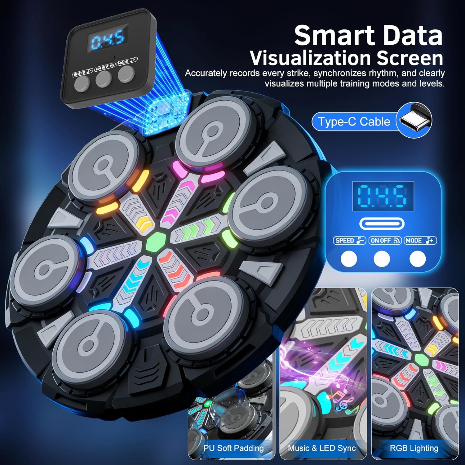 Boxing Machine, Wall Mounted Punching Bag with , Boxing  Workout Equipment with Gloves, Ideal  for  and Adults, , Office and Gym