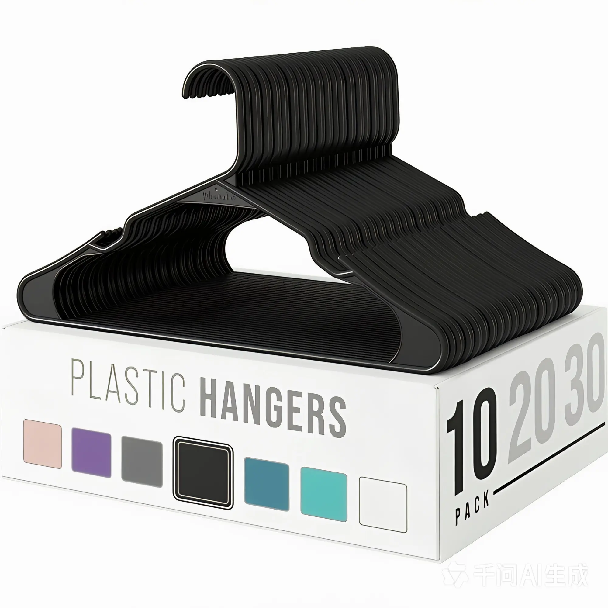 High-End Anti-Slip Adult Plastic Clothes Hangers Set of 10 Hanger Pack, 16.34x8.66 Inches Dual Use PP Material, Ultra-Thin Space Saving Design