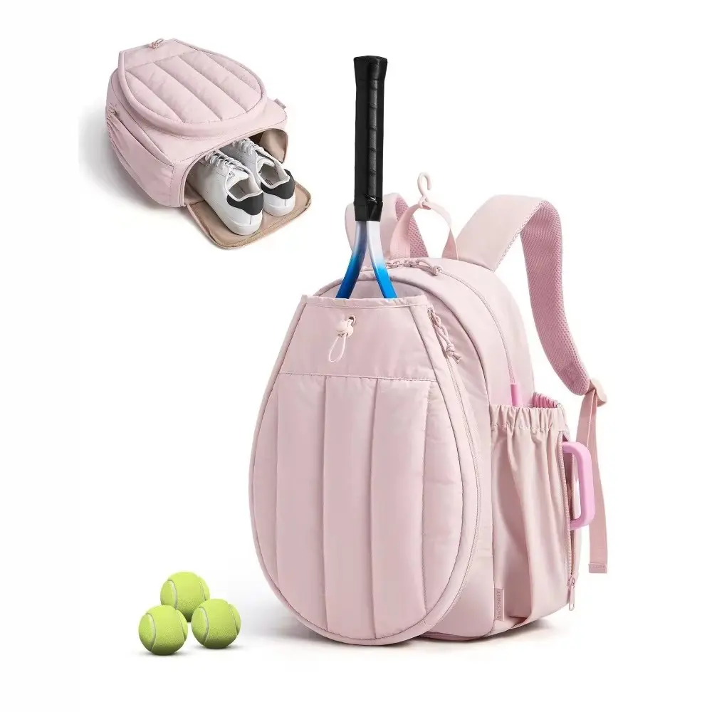 Large Capacity Tennis Backpack, Adjustable 20L Racket Bag, Waterproof Multi-Functional Pickleball Case, Ideal for Fitness Sports
