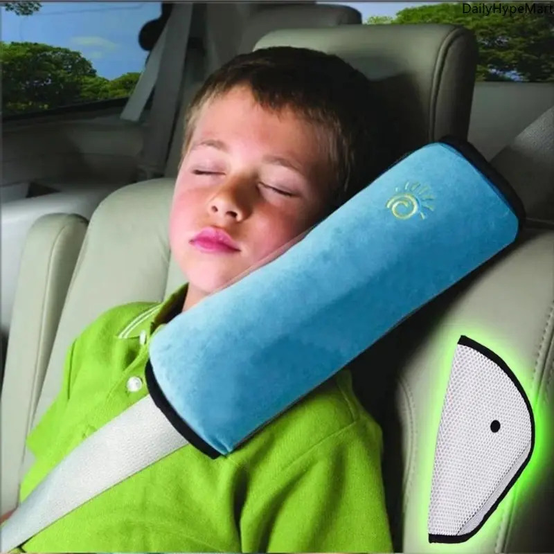 Universal Car Seat Belt Shoulder Pad - Cushioned Automotive Car Accessories, Daily & Everyday Commute Neck Support Pillow for Kids, Long-Lasting, Easy to Clean