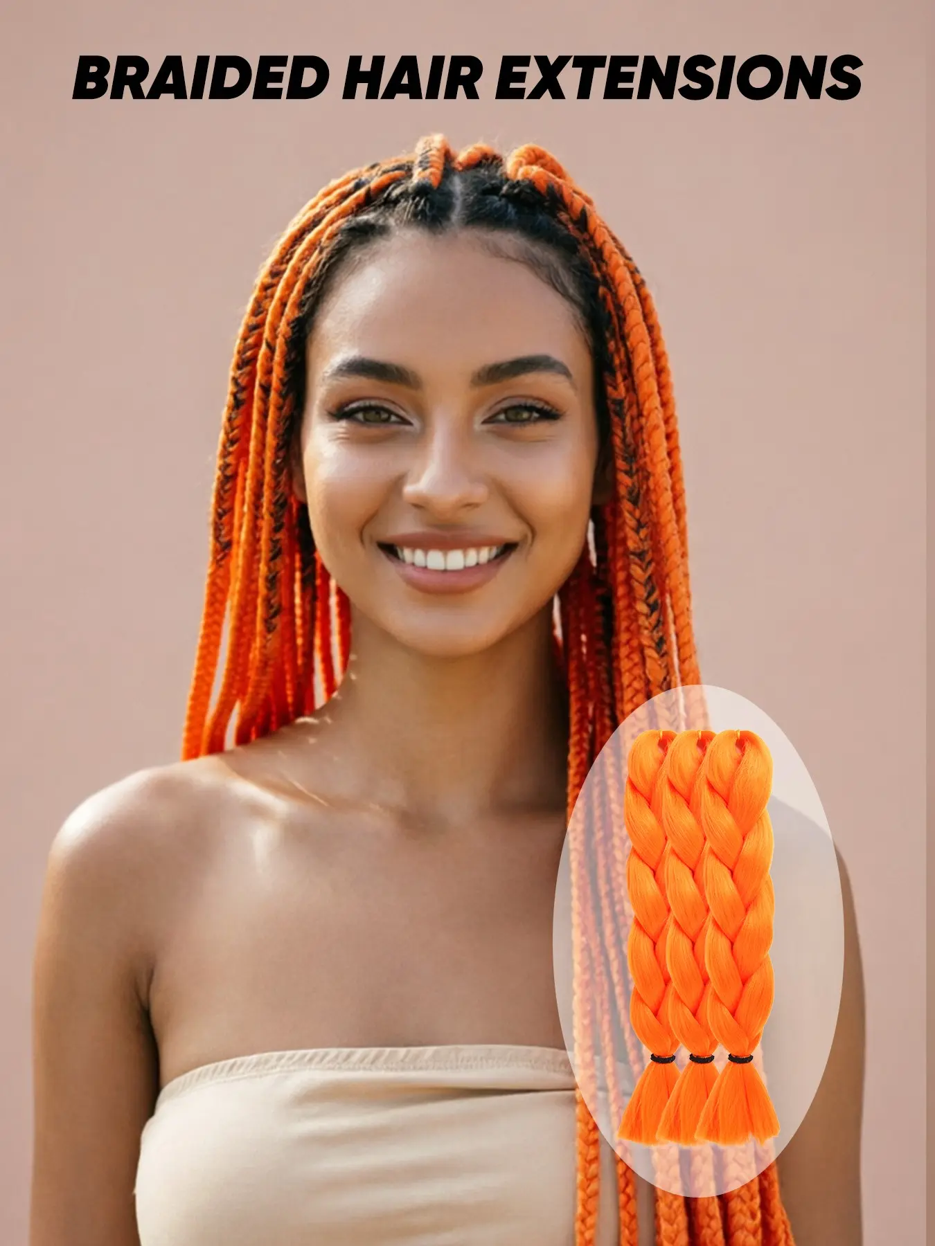3pcs 100g/24inch Synthetic Hair Braids, Retro European Boxing Braid Style, Durable and Fade-Resistant, Perfect for Women