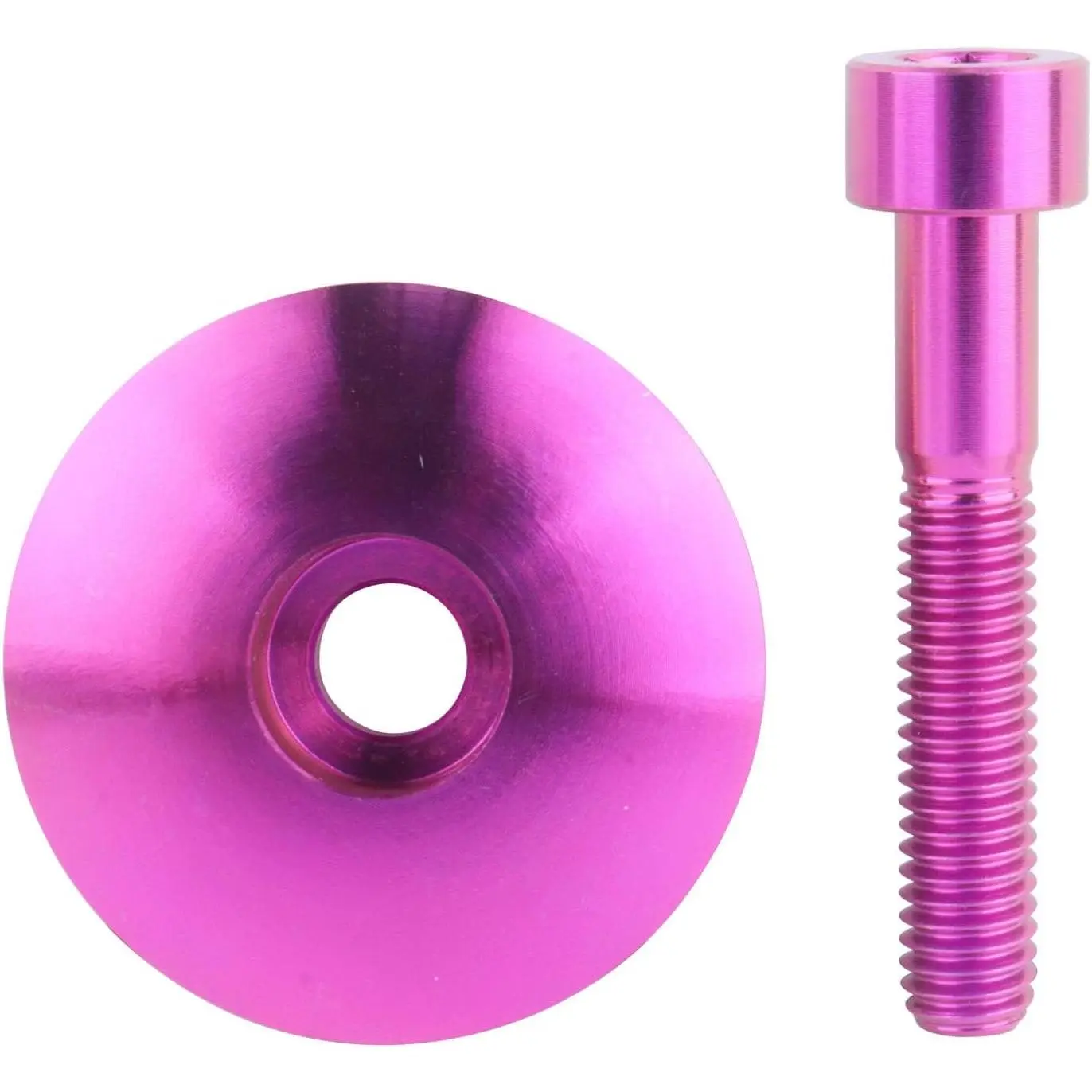 Titanium Headset Stem Top Cap, 1-1/8 Inch with Titanium Bolt M6 x 35mm,  Headset Accessory