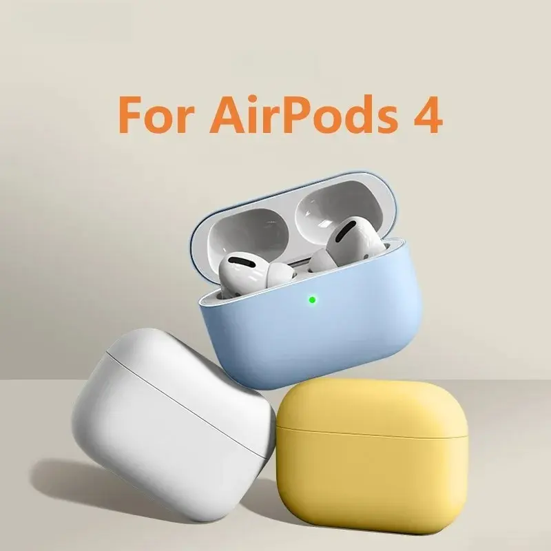 Stone Color Liquid Silicon Earbuds Case, Shockproof 1.0mm Outdoor Protective Shell with Keychain Hole, Includes Storage Box, In Ear