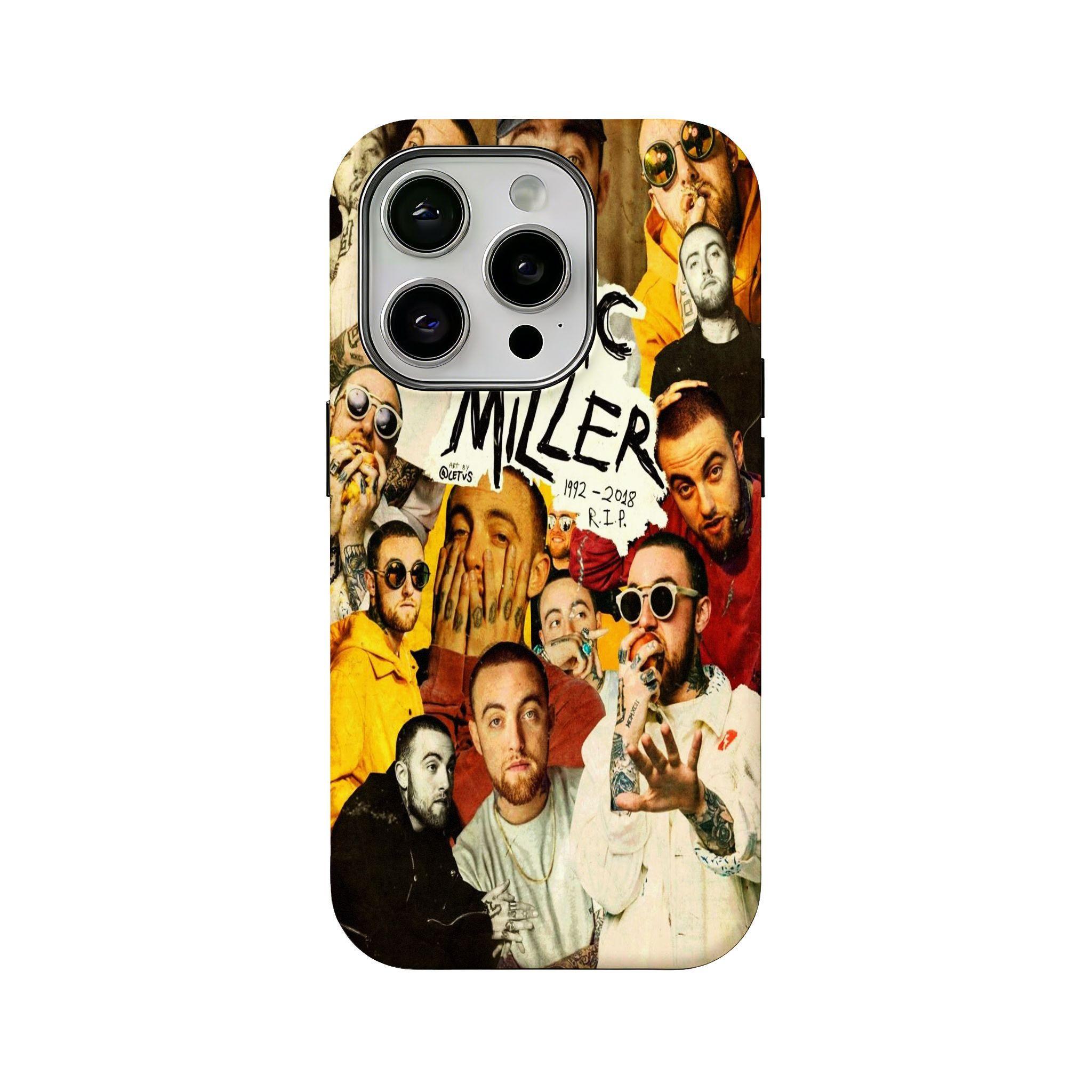 Mac Miller-Themed 2-in-1 Dual-Layer Phone Case — Western Street Style Design. Compatible with iPhone 17/16/15/14/13/12. Drop-Resistant Hard Case — The Perfect Gift Choice.