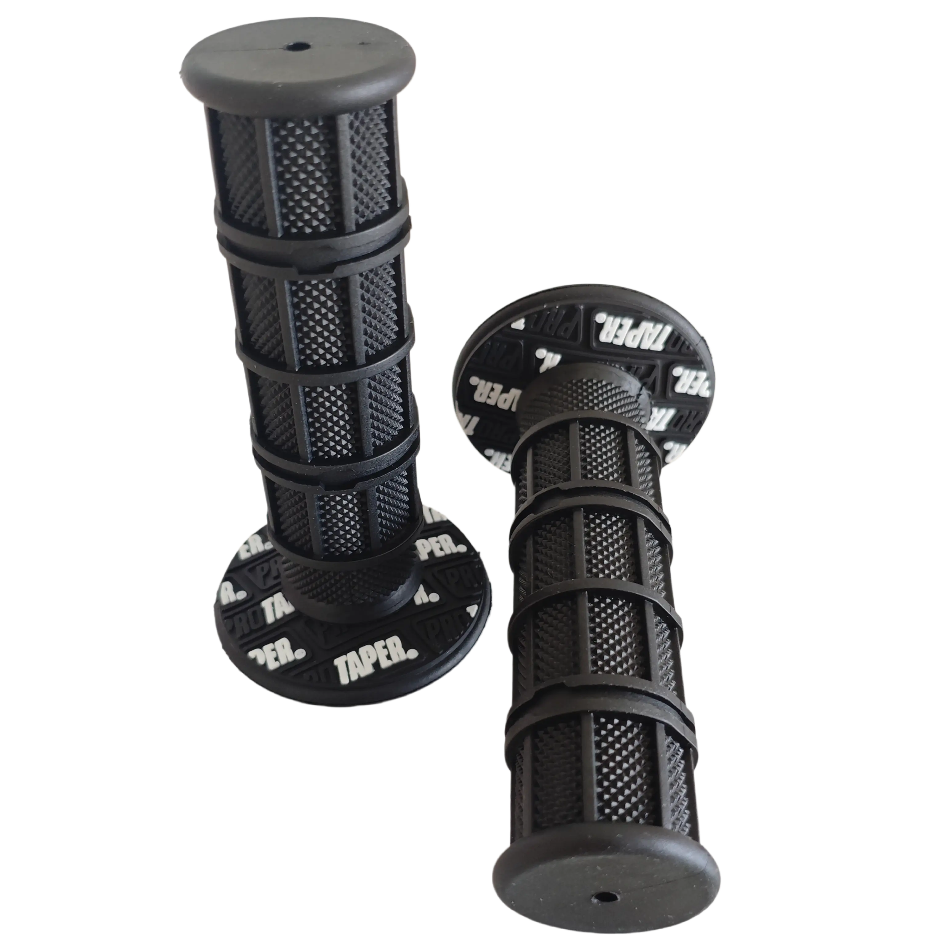 Universal 7/8" (22mm) Rubber Motorcycle Handlebars Grips, Anti-Slip Textured Pair, Vibration Reduction, Fits 50cc-450cc Off-Road Bikes, Motorcycle Gear