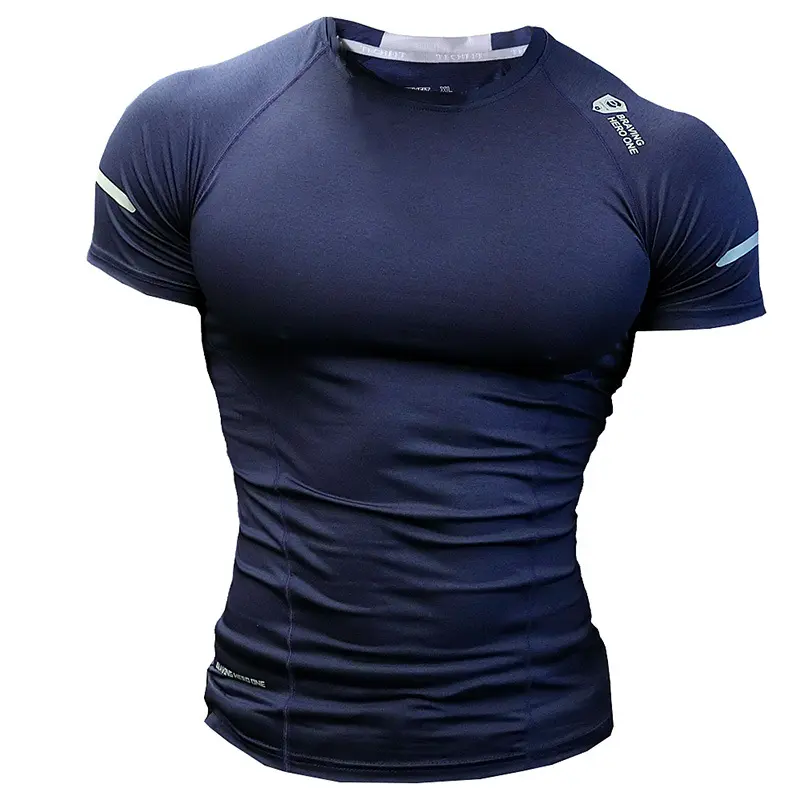 Men's Short-Sleeve Compression Shirt, High-Stretch Quick-Dry Running Top & Base Layer
