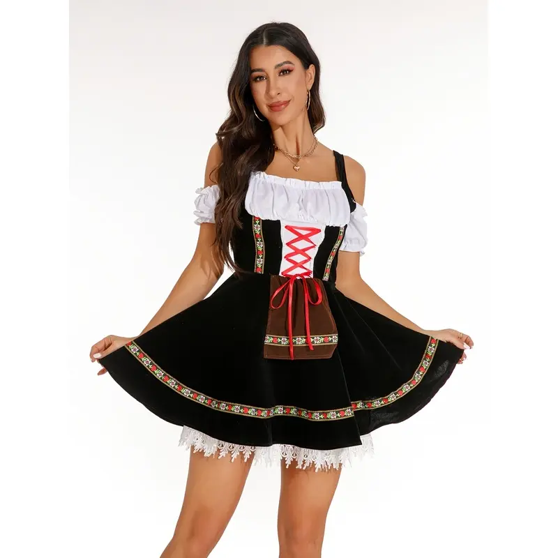 Oktoberfest Costumes Women'S Dirndl Dresses German Dresses for Oktoberfest Festival Bavarian Costume Beer Carnival