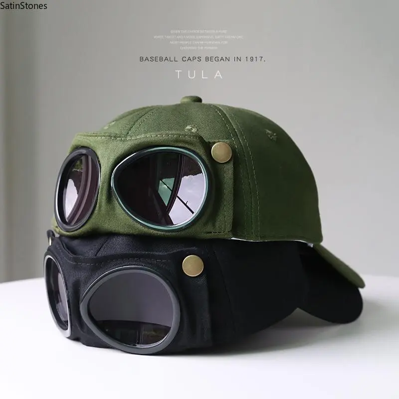 Men's Korean-Style Pilot Baseball Cap - Personalized Glasses-Ready, Curved Visor, Casual Style, Sunshade for Spring & Summer, Fitted Hat, Mens Gifts, Accessories Adults backtoschool
