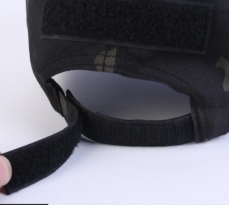 Tactical Camo Baseball Cap for Men, Breathable Mesh Military Hat with Velcro Patch, Adjustable Outdoor Dad Hat for Hiking, Hunting, Fishing