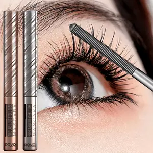 2-Pack Metal Brush Mascara, 5D Curling, Lengthening, and Thickening Formula, Waterproof and Smudge-Proof Makeup, Black-Brown, 5g, Multi-Pack