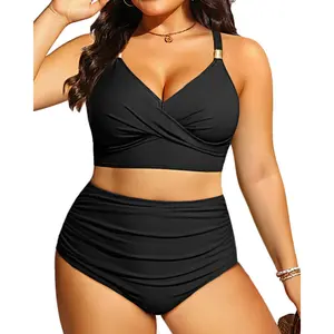 Aqua Eve Plus Size Two Piece Swimsuit - Women High Waisted Bikini Tummy Control Bathing Suit 2026 Swimwear DealsForYouDays