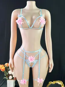 Women's Floral Lace Bra Set, Soft Breathable Comfort Design, Cute Style, Ideal for Everyday Wear & Special Occasions  cool girl outfits dormir elegante altgirl