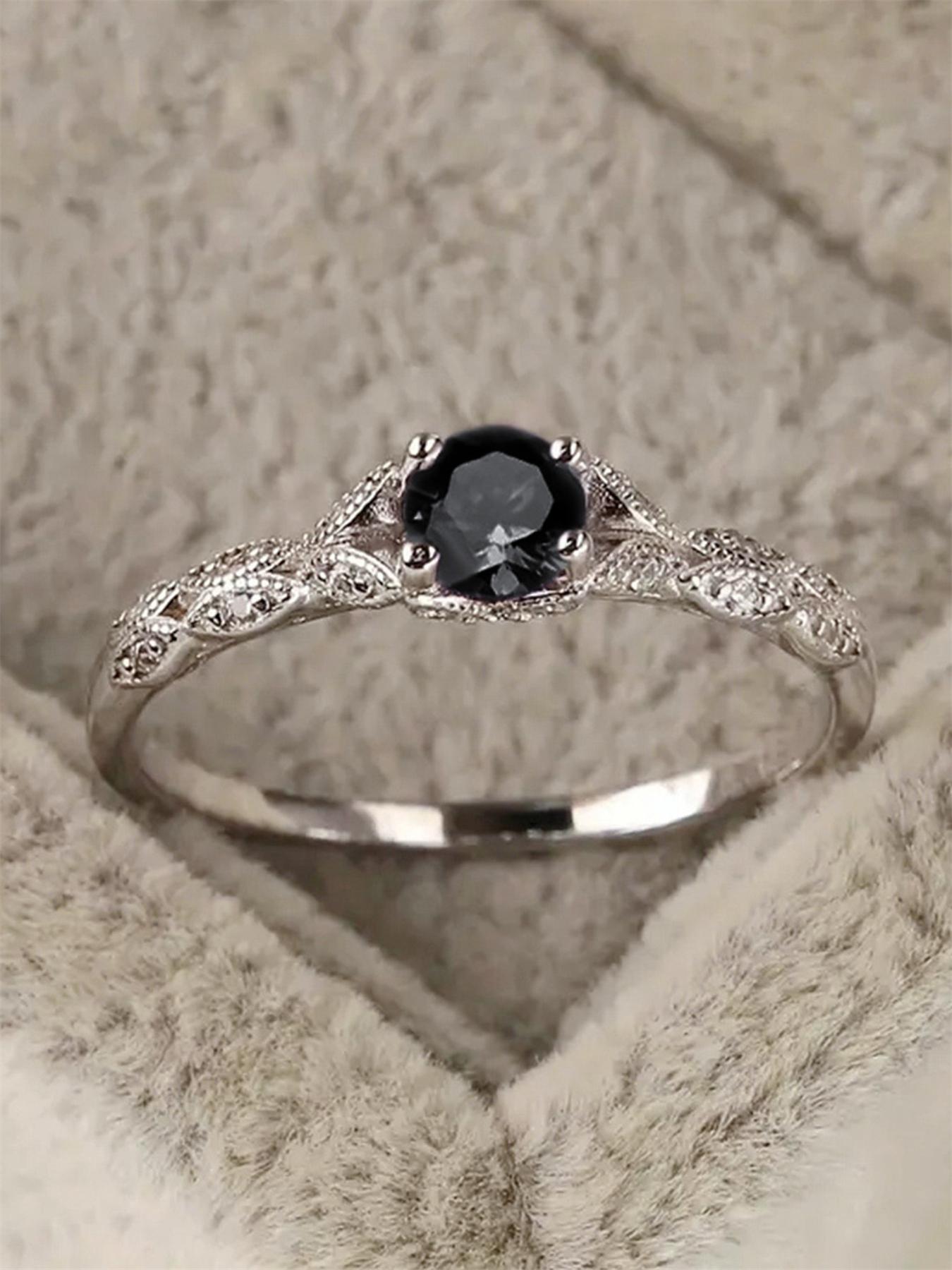 Artificial Gemstone Ring, Elegant Engagement Ring, Solitaire Engagement Ring, Fashion Accessories for Women & Girls, Trendy All-match & Exquisite Jewelry for Birthday Gift, Fashion Engagement Rings, Anniversary Ring