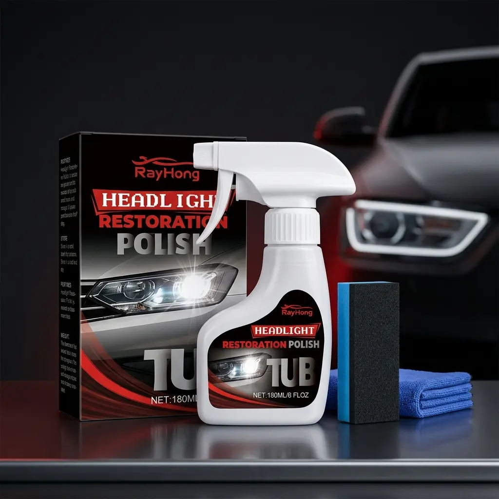 Car Headlight Restoration Kit with Isopropyl Alcohol - Wipe-On Cleaner for Oxidized, Yellowed, Cloudy Lens Restoration and Quick Cleaning
