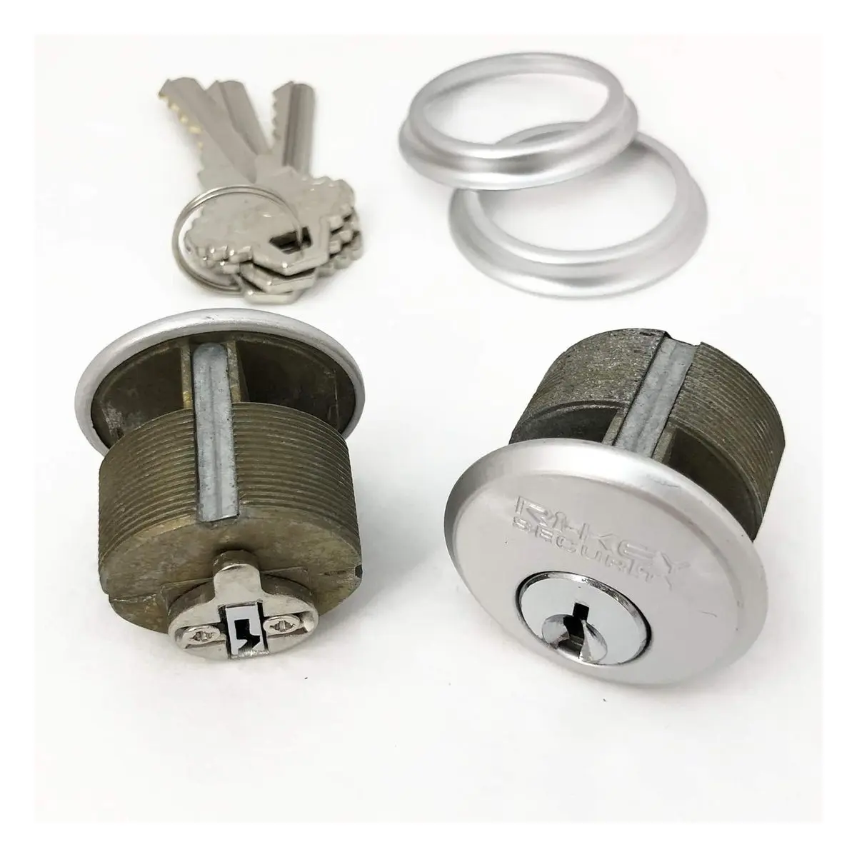 2 Pack 1 Inch Mortise Lock Cylinders for Commercial Store Front Entry Doors, Replacement Cylinders