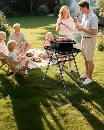 Anbte 3ft Tri-fold Camping Table Max 29.5", 3 Adjustable Heights Aluminum Folding Camping Table with Storage Bag, Lightweight, Portable Handle for Travel Outdoor Beach Picnic, 35" x 16", Black Anbte 3ft Tri-fold Camping Table Max 29.5", 3 Adjustable Heights Aluminum Folding Camping Table with Storage Bag, Lightweight, Portable Handle for Travel Outdoor Beach Picnic, 35" x 16", Black